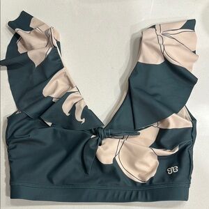 Albion Green and Cream Sports Bra Intimates